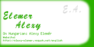 elemer alexy business card